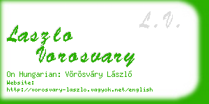 laszlo vorosvary business card